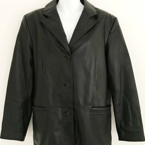 CLIO Womens 100% Leather Jacket Size M